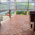 Acacia wood floor tiles for indoor and outdoor use