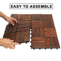 Easy-to-install acacia wood tile flooring