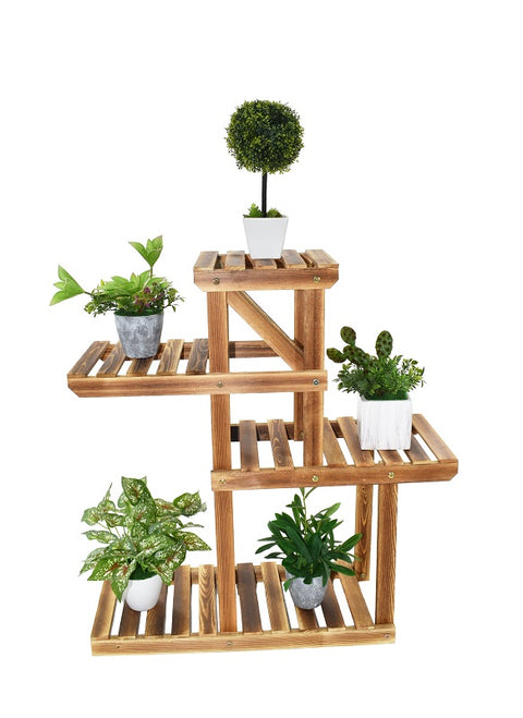 Wooden Shelves Plants Rack