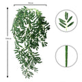 Realistic faux bamboo leaves hanging for home decor