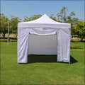 White canopy tent with 4 sides for outdoor events