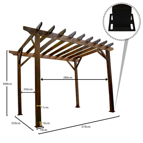 Garden Pergola with Roof