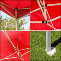 Waterproof shelter with rust-resistant iron frame and heavy-duty polyester fabric