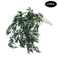 Fake green willow ruscus leaves garland for home decor