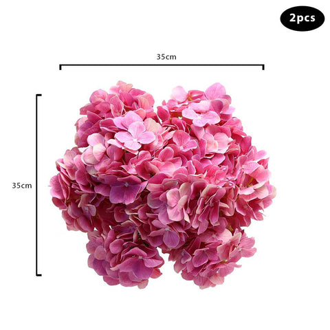 2 pcs Fake Hyrangea Flowers Bunches