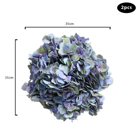 2 pcs Fake Hyrangea Flowers Bunches