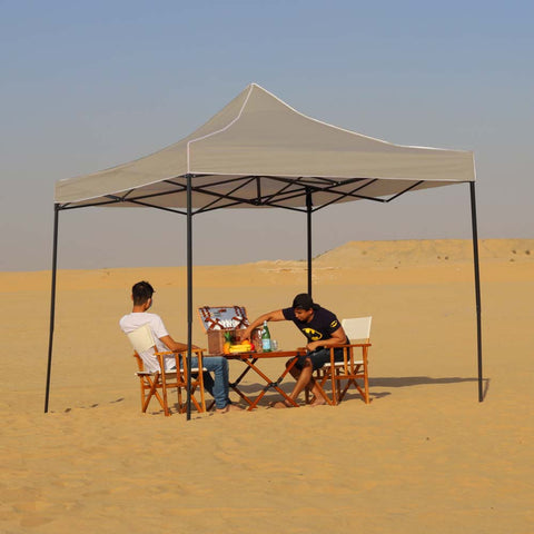 Durable khaki waterproof shade sail for outdoor use