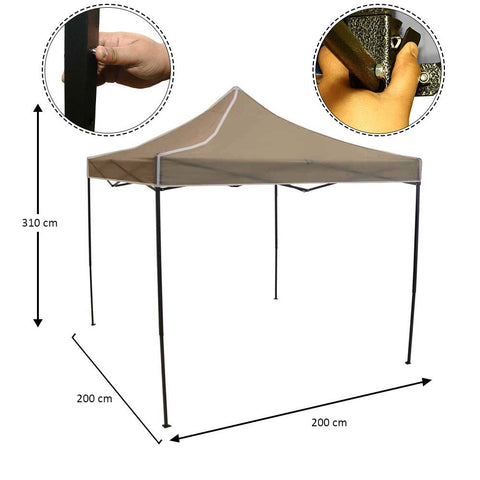 Portable outdoor folding tent with rust-resistant frame