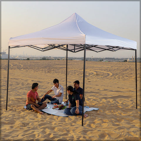 Pop-up canopy tent for quick setup at outdoor events