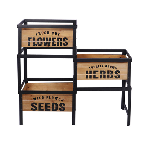 3 Tier Planter Wooden Box