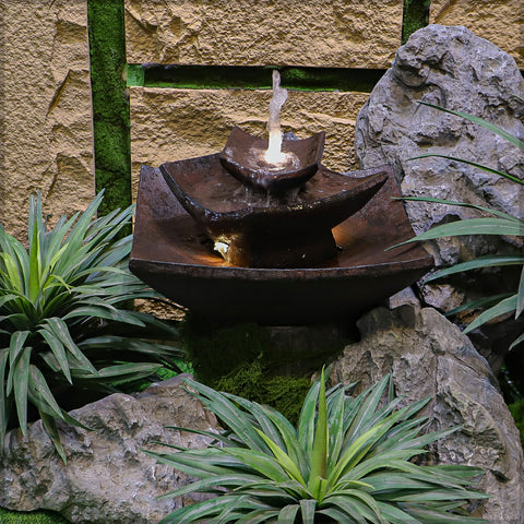 3-Tier Water Fountain with Lights