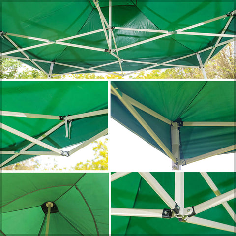 Instant setup dark green pop up canopy for quick outdoor event protection