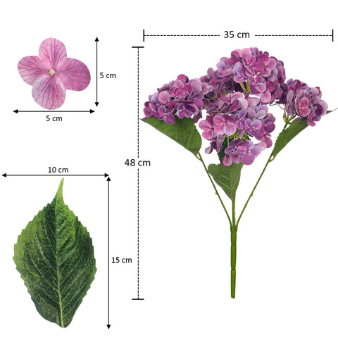 2bunches Nearly Natural 3D Hydrangea Flower