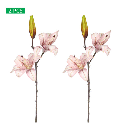 2 pcs 3heads Nearly Natural Lily Flower