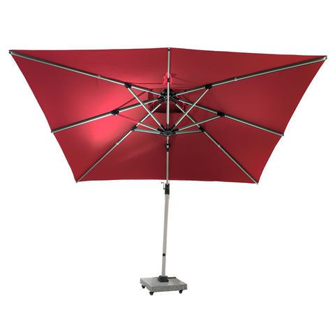 3m x 3m Cantilever Parasol Umbrella with 80kg Marble Base