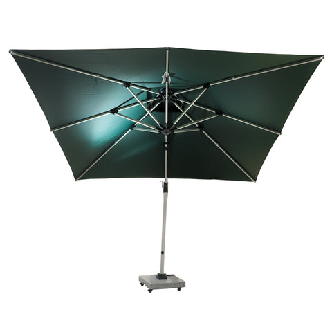 3m x 3m Cantilever Parasol Umbrella with 80kg Marble Base