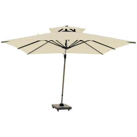 3m x 3m Cantilever Parasol Umbrella with 80kg Marble Base