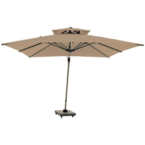 3m x 3m Cantilever Parasol Umbrella with 80kg Marble Base