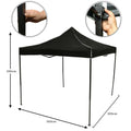 Waterproof black outdoor tent for camping and events