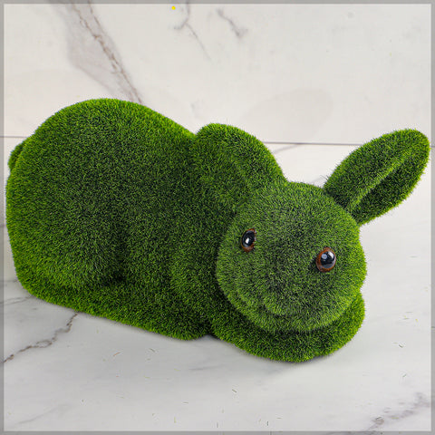 Mossy Artificial  Sitting Rabbit