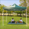 Dark green pop up event canopy tent ideal for use in outdoor festivals and gatherings