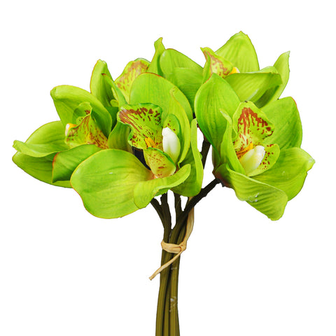 5 Heads Of Artificial Cymbidium Orchid Flower