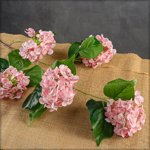 5 heads Real Touch Hydrangea Flower Stem