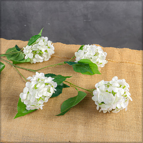 5 heads Real Touch Hydrangea Flower Stem