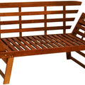 Sturdy acacia wood outdoor sofa for comfortable garden seating