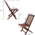 Foldable wooden garden chair for outdoor relaxation