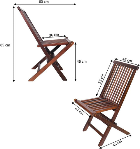 Foldable wooden garden chair for outdoor relaxation