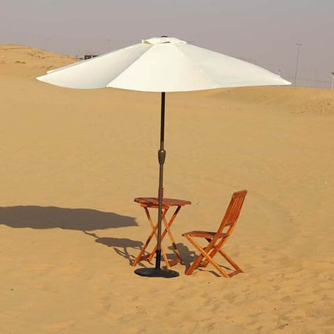 Portable outdoor tilting umbrella for backyard and patio