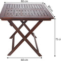 Portable wooden folding table for easy storage and mobility