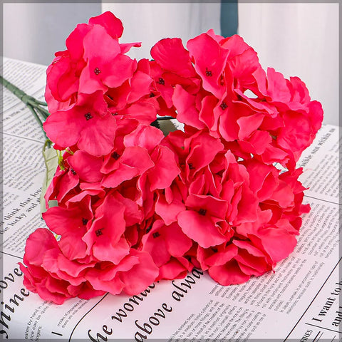 2 bunches 5 heads Silk Hydrangea Flower