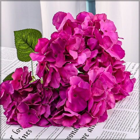 2 bunches 5 heads Silk Hydrangea Flower