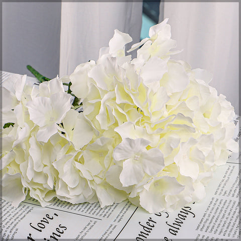 2 bunches 5 heads Silk Hydrangea Flower