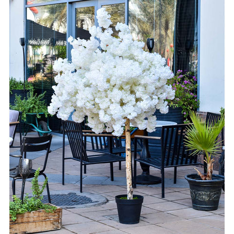 Artificial White Cherry Blossom Tree for Decor