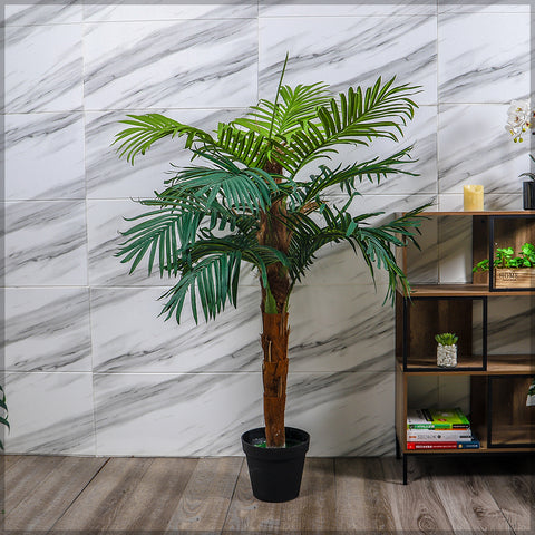 1.3 Meter Artificial Palm Plant with realistic green leaves in a decorative pot