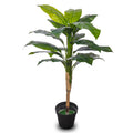 Realistic artificial banana plant with lush green leaves for home styling