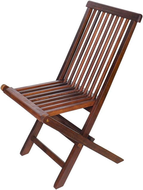 Durable foldable wooden garden chairs for easy storage