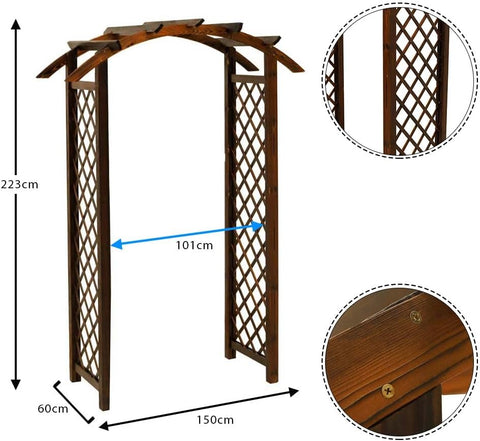 Enhance your outdoor space with our Wood Arbor Garden Gate.