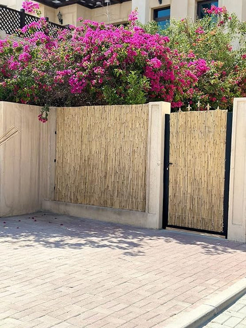 Durable bamboo reed garden fence for enhancing balconies and patios