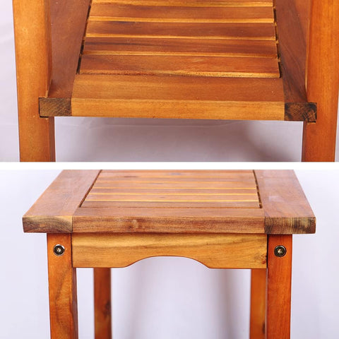 Wooden table made of durable acacia wood