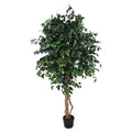 Artificial ficus plant in a decorative pot