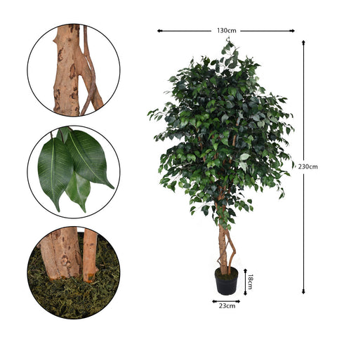 Large fake ficus tree for home decor