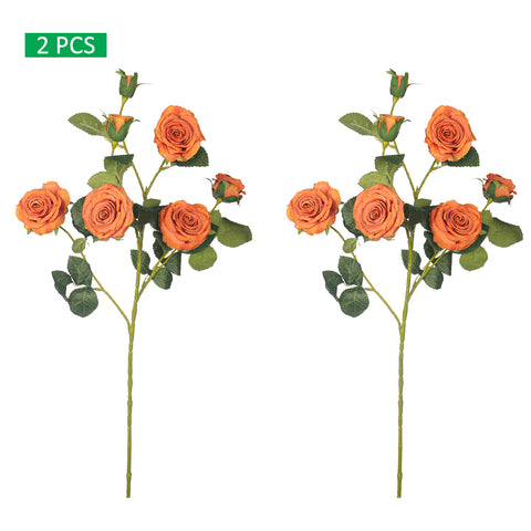 2pcs Artificial Long Stem Rose flowers