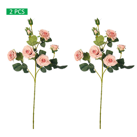 2pcs Artificial Long Stem Rose flowers