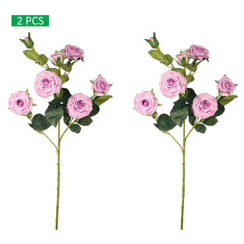 2pcs Artificial Long Stem Rose flowers