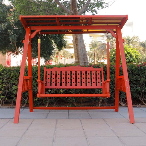 Expertly crafted with high quality cedar wood, this 2-seater swing bench adds a touch of elegance to any outdoor space. 