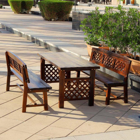 Comfortable garden lounge set with chairs and table for relaxation